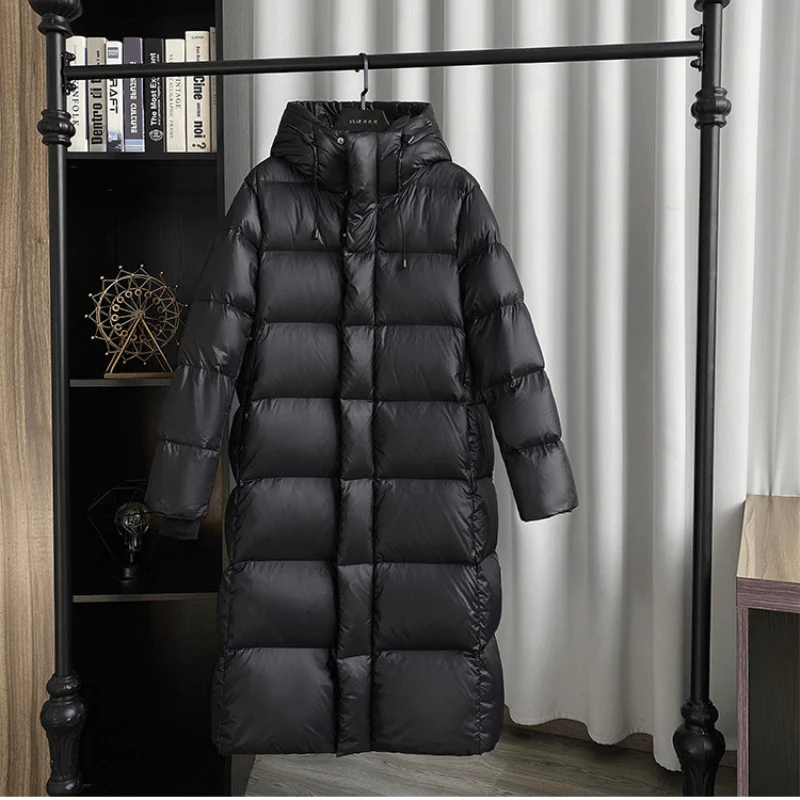 Black Long Puffer Jacket for Women - Stylish Winter Coat with Relaxed Fit and Extra Warmth