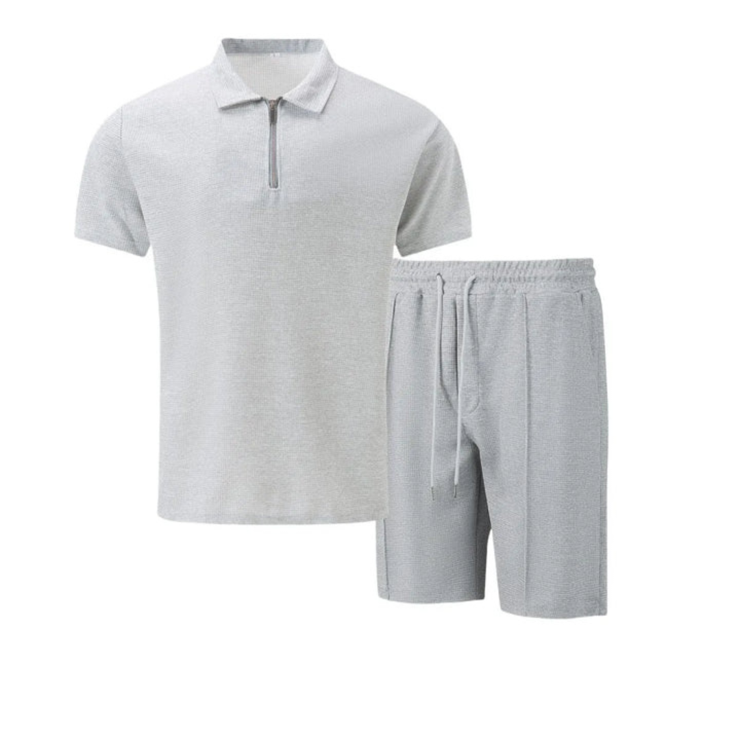 Cobalt Men's Co-ord Set | 100% Cotton Polo and Drawstring Shorts