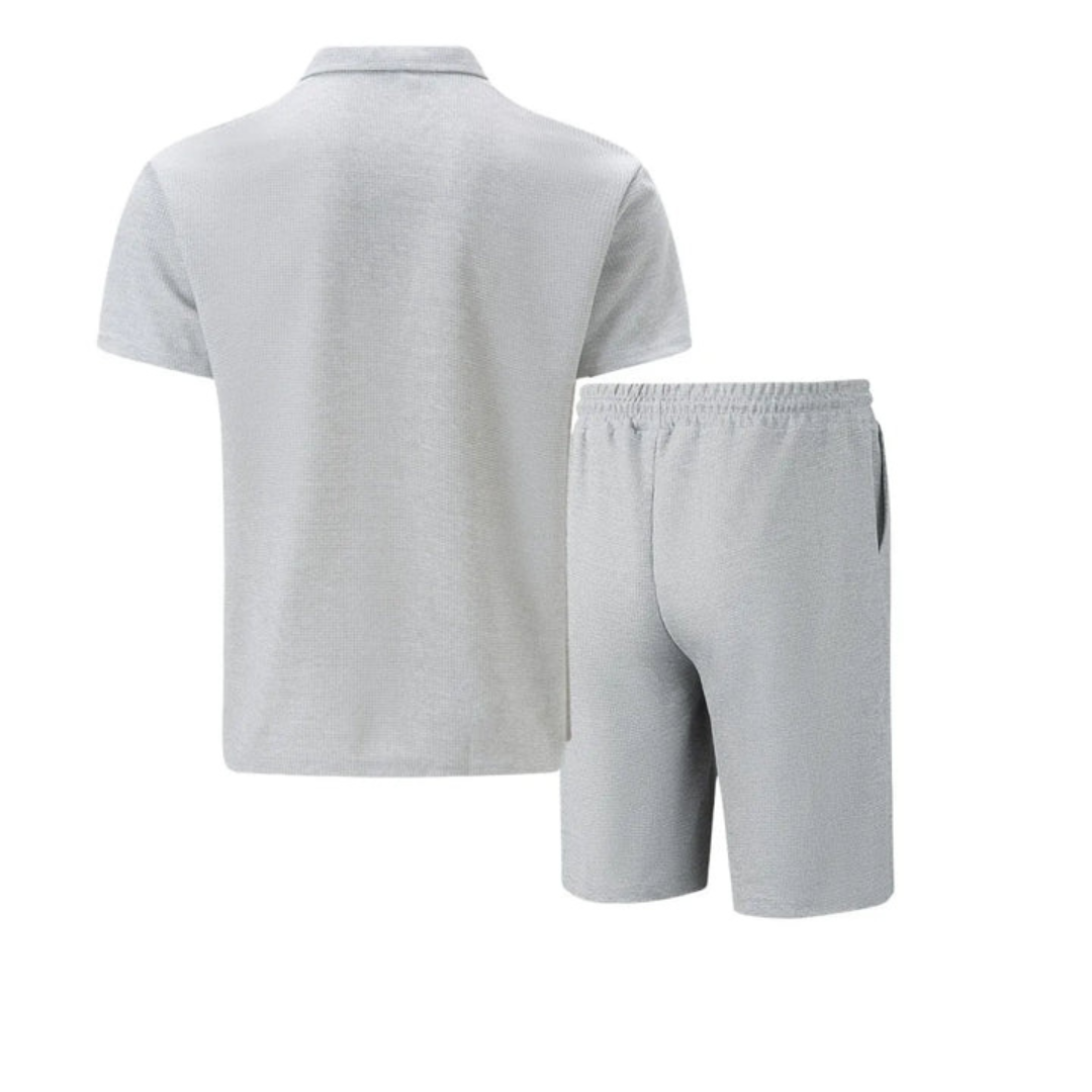Cobalt Men's Co-ord Set | 100% Cotton Polo and Drawstring Shorts