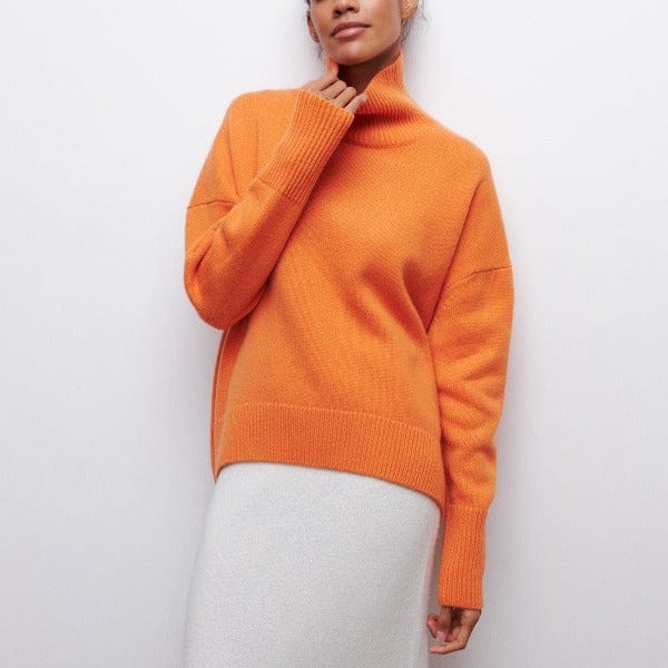 Cozy Turtleneck Sweater for Women – Relaxed Fit, Hip-Length, Soft Wool-Blend, Perfect for Autumn and Winter