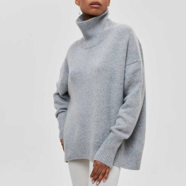Cozy Turtleneck Sweater for Women – Relaxed Fit, Hip-Length, Soft Wool-Blend, Perfect for Autumn and Winter