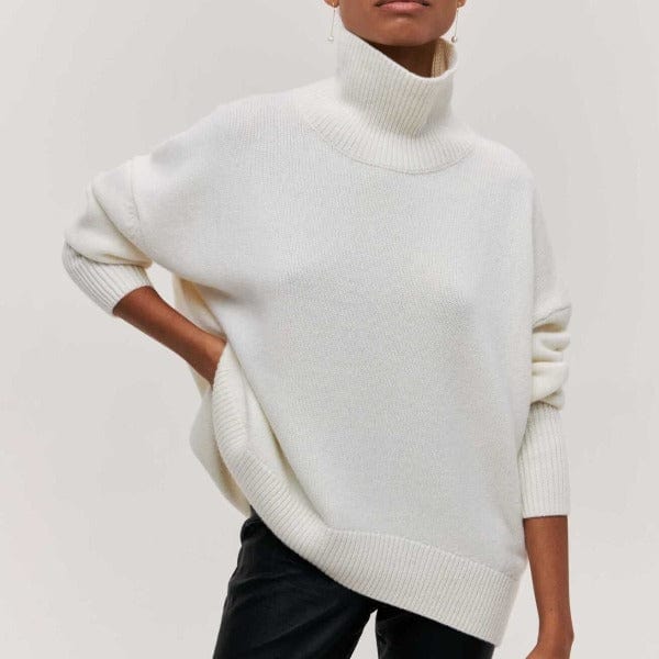 Cozy Turtleneck Sweater for Women – Relaxed Fit, Hip-Length, Soft Wool-Blend, Perfect for Autumn and Winter