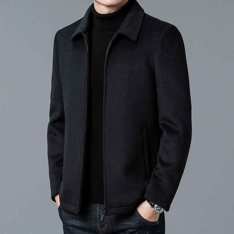 Heavyweight Wool Jacket for Men – Minimalist Design, Thermal Lining, Versatile Outerwear for Everyday Comfort