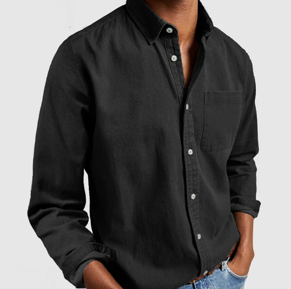 Max Men's Denim Shirt | Soft Cotton Blend, Casual