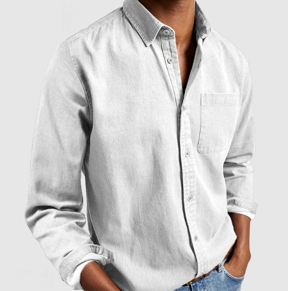Max Men's Denim Shirt | Soft Cotton Blend, Casual