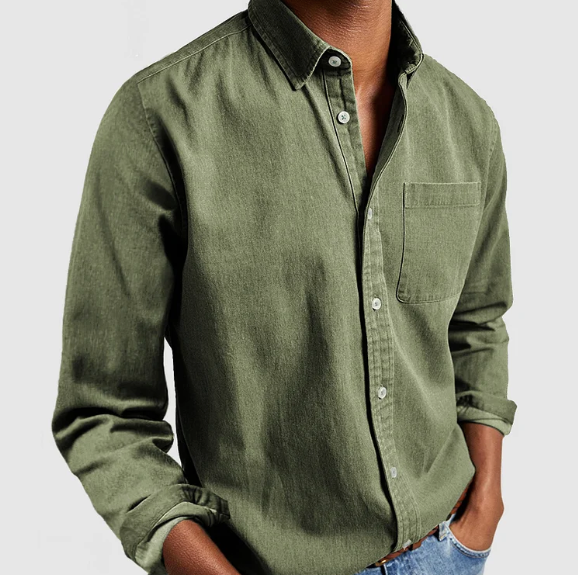 Max Men's Denim Shirt | Soft Cotton Blend, Casual