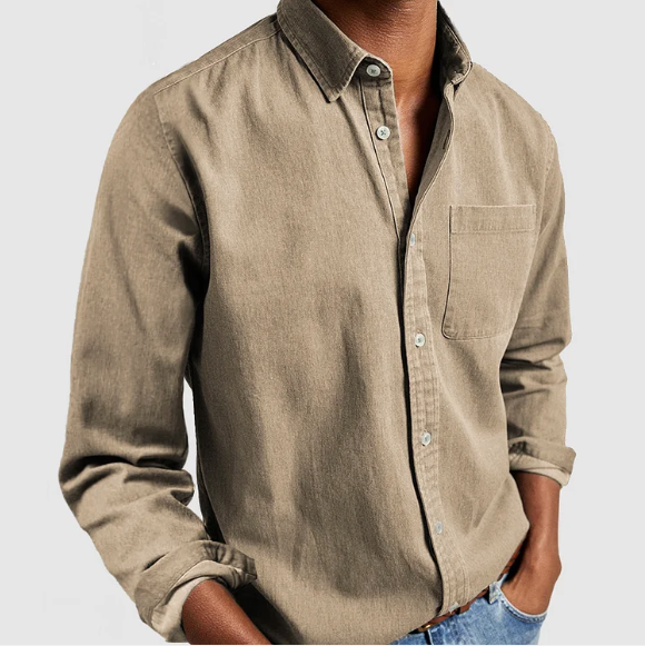 Max Men's Denim Shirt | Soft Cotton Blend, Casual