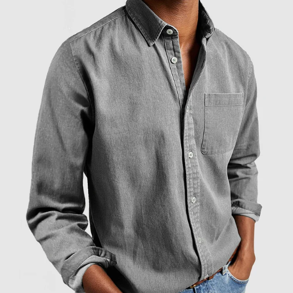 Max Men's Denim Shirt | Soft Cotton Blend, Casual