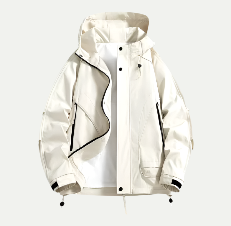 Men's Lightweight Waterproof Windbreaker Jacket with Adjustable Hood – Breathable and Windproof, Perfect for Outdoor Activities