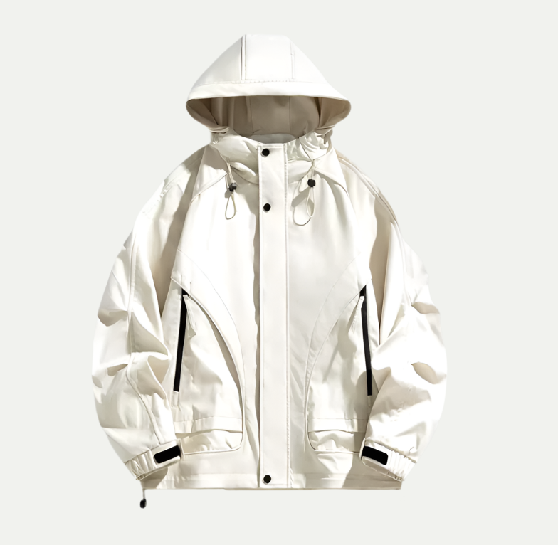 Men's Lightweight Waterproof Windbreaker Jacket with Adjustable Hood – Breathable and Windproof, Perfect for Outdoor Activities