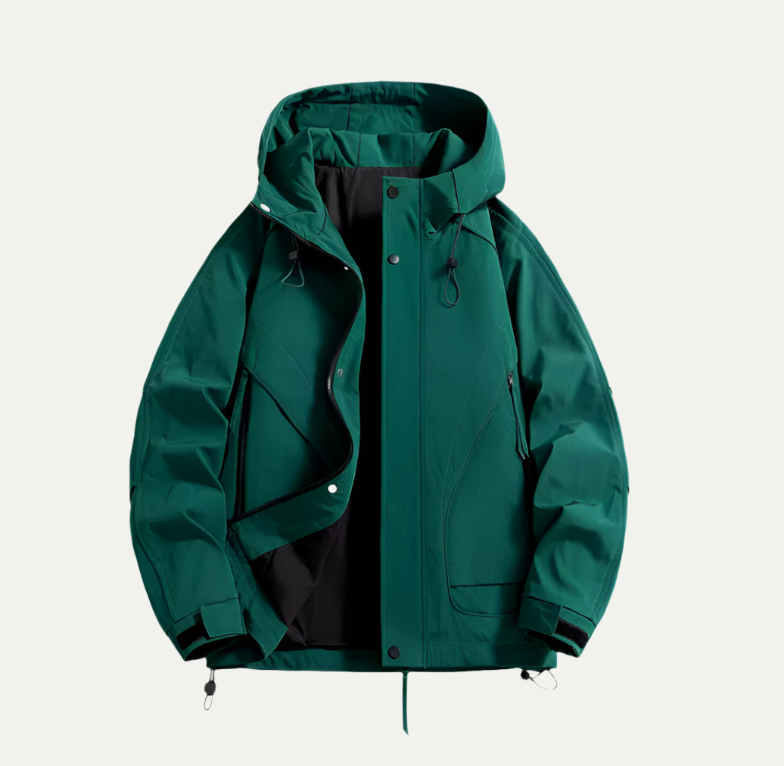 Men's Lightweight Waterproof Windbreaker Jacket with Adjustable Hood – Breathable and Windproof, Perfect for Outdoor Activities