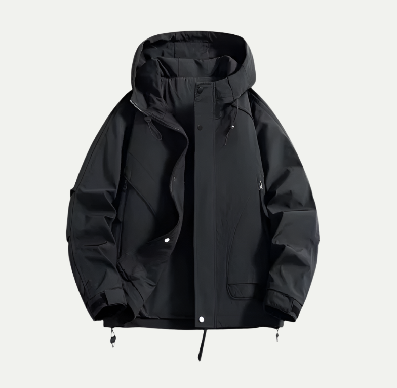 Men's Lightweight Waterproof Windbreaker Jacket with Adjustable Hood – Breathable and Windproof, Perfect for Outdoor Activities