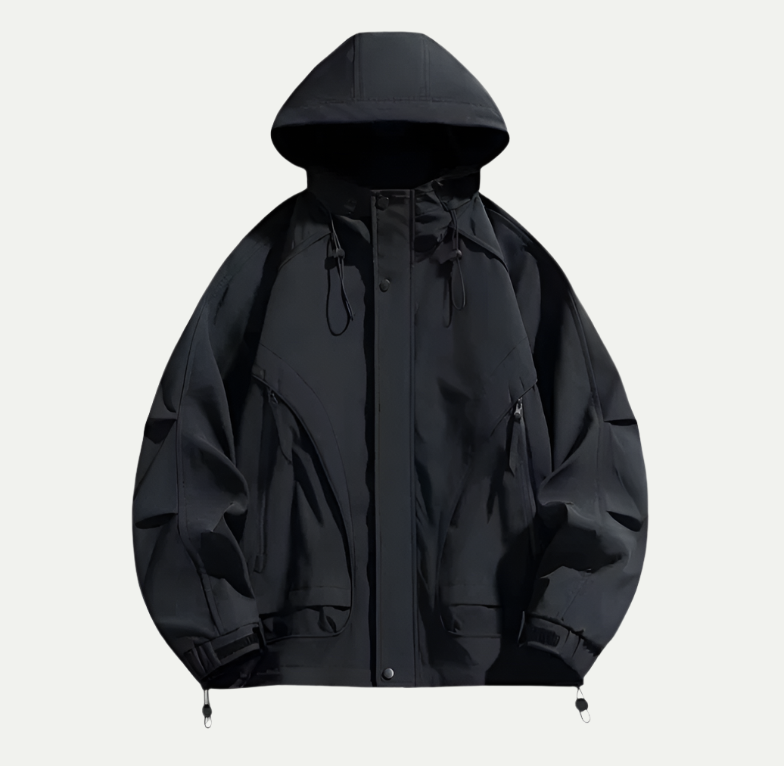 Men's Lightweight Waterproof Windbreaker Jacket with Adjustable Hood – Breathable and Windproof, Perfect for Outdoor Activities