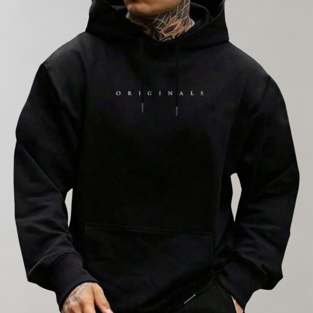 Men's Oversized Minimalist Hoodie - Casual Streetwear Sweatshirt in Soft Polyester Fiber