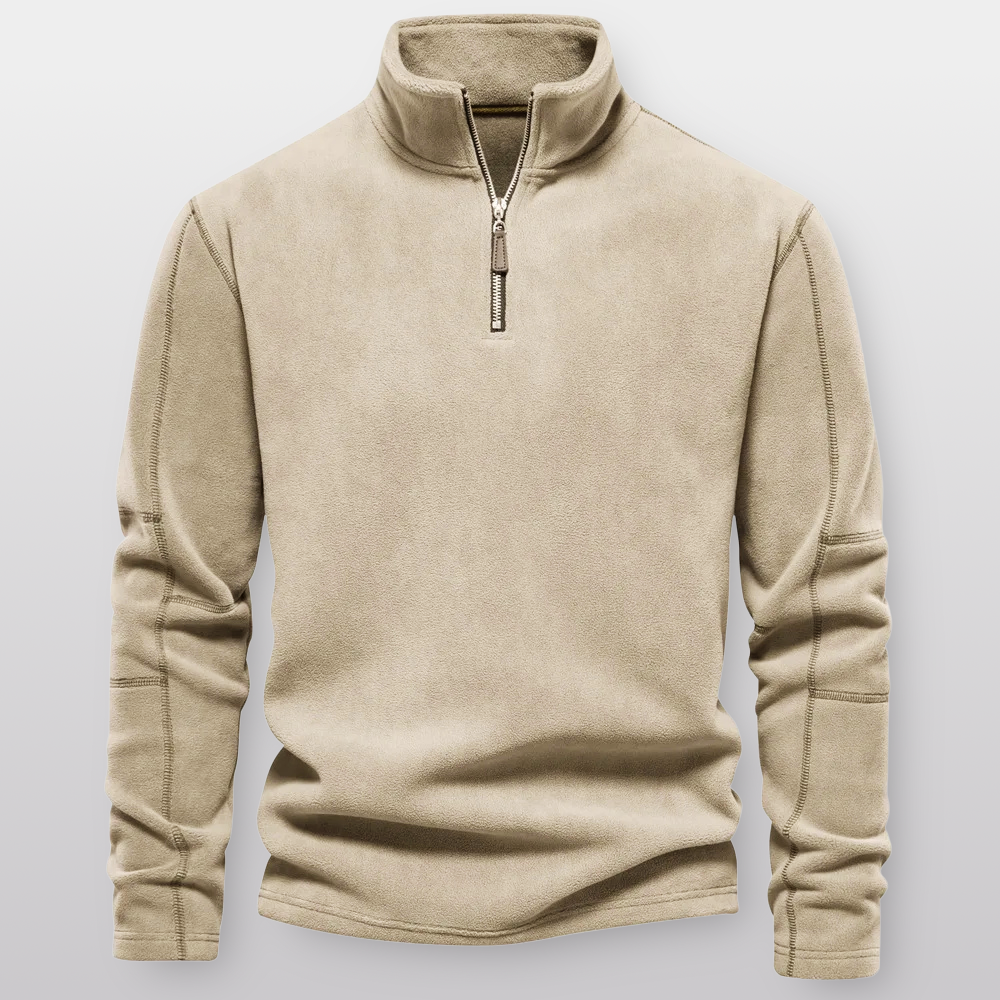 Men's Quarter Zip Fleece Pullover - Ultra-Soft, Durable, Tailored Fit for Comfort in Cold Weather