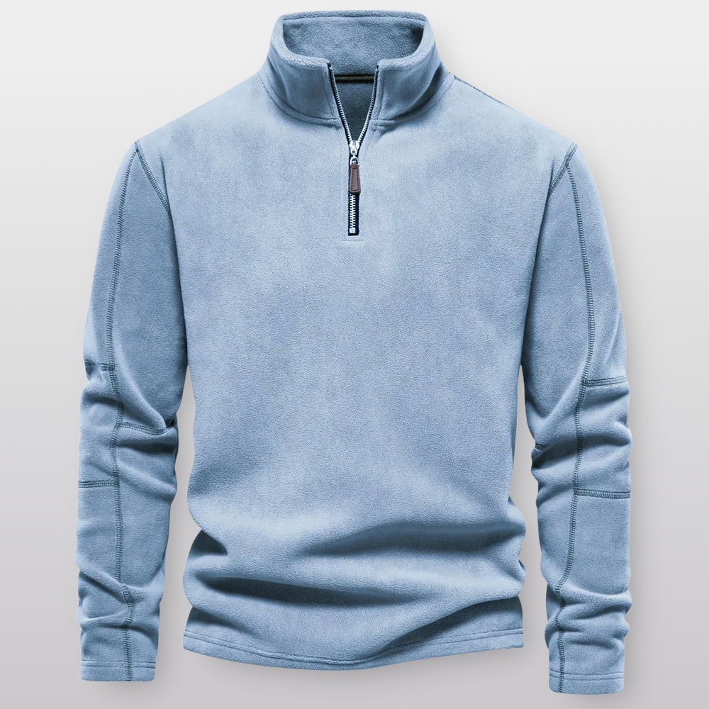 Men's Quarter Zip Fleece Pullover - Ultra-Soft, Durable, Tailored Fit for Comfort in Cold Weather