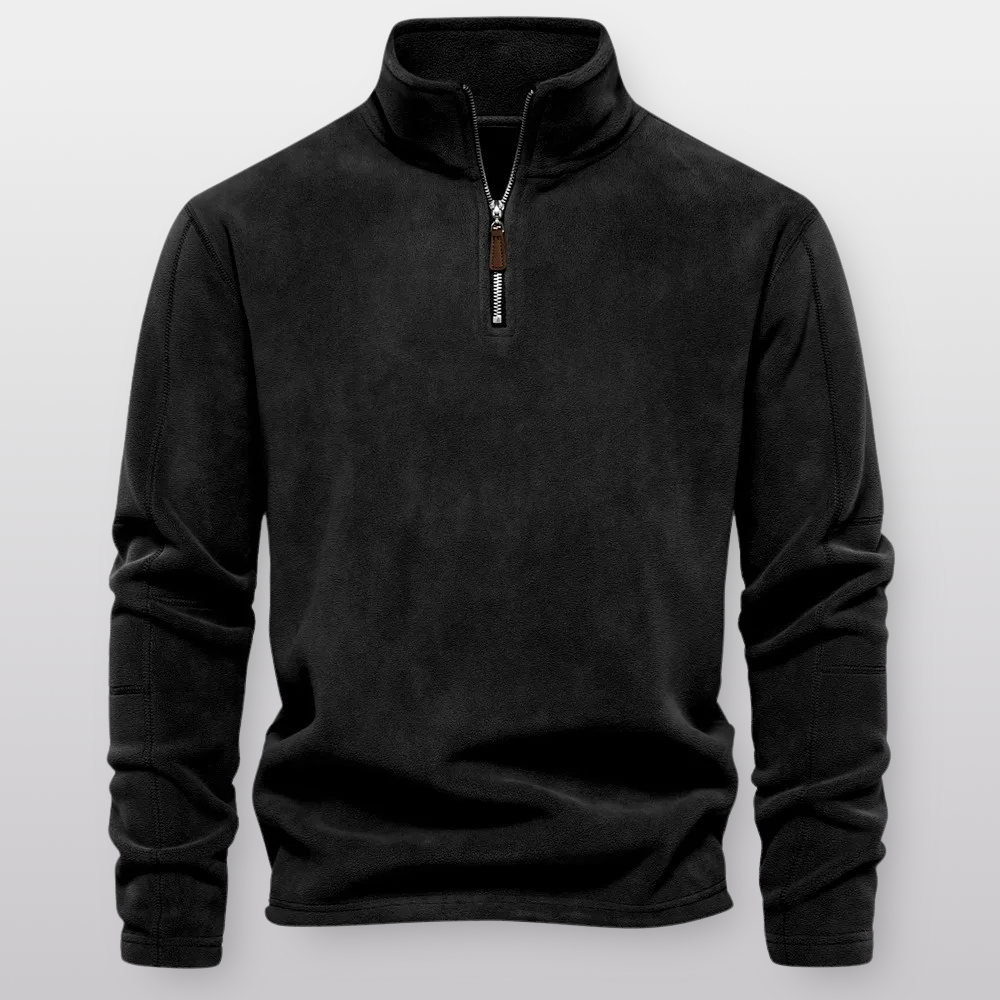 Men's Quarter Zip Fleece Pullover - Ultra-Soft, Durable, Tailored Fit for Comfort in Cold Weather