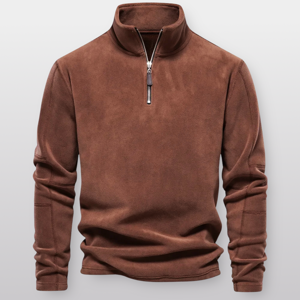 Men's Quarter Zip Fleece Pullover - Ultra-Soft, Durable, Tailored Fit for Comfort in Cold Weather
