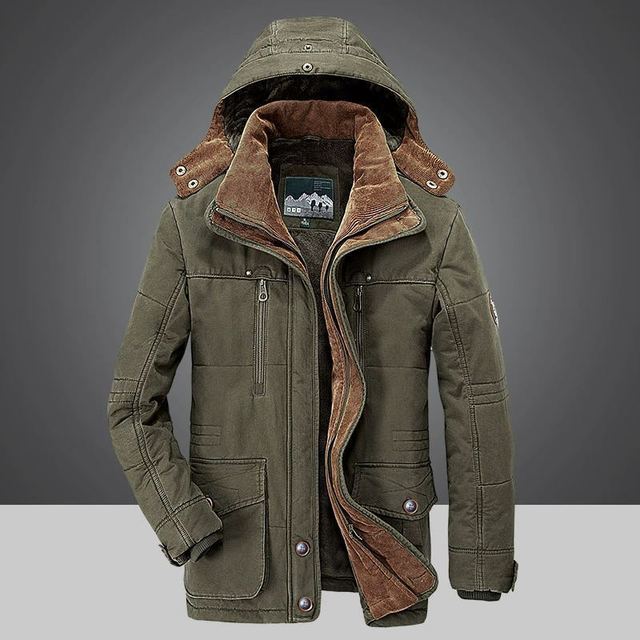 Men's Winter Puffer Jacket with Detachable Hood, Insulated and Wind-Resistant - Stylish Winter Coat for Ultimate Warmth