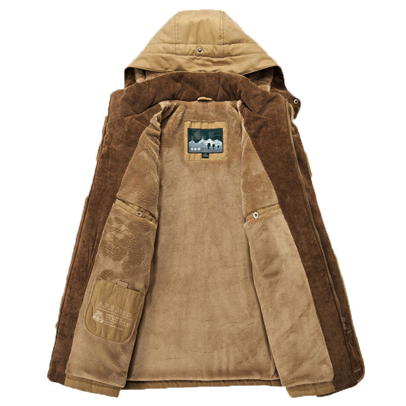 Men's Winter Puffer Jacket with Detachable Hood, Insulated and Wind-Resistant - Stylish Winter Coat for Ultimate Warmth