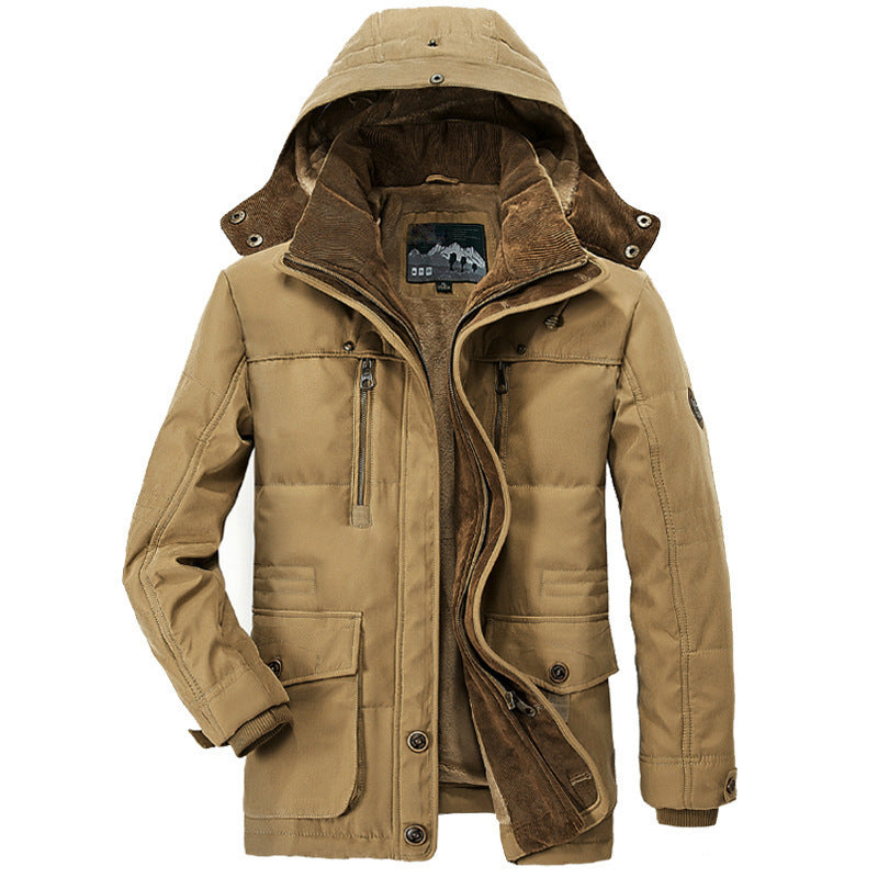 Men's Winter Puffer Jacket with Detachable Hood, Insulated and Wind-Resistant - Stylish Winter Coat for Ultimate Warmth
