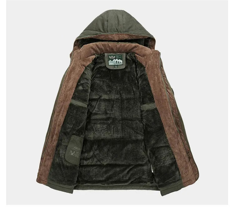Men's Winter Puffer Jacket with Detachable Hood, Insulated and Wind-Resistant - Stylish Winter Coat for Ultimate Warmth