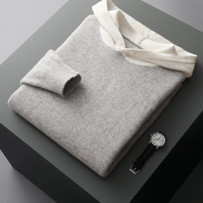 Merino Wool Hoodie for Men – Lightweight, Warm, and Comfortable Pullover for All Seasons