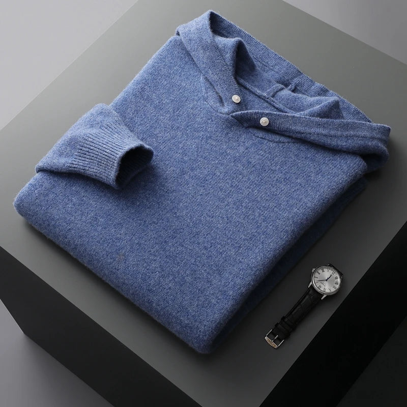 Merino Wool Hoodie for Men – Lightweight, Warm, and Comfortable Pullover for All Seasons