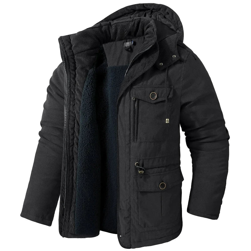 Snowball Jacket for Cold Weather - Waterproof, Fleece Lined, Adjustable Cuffs, Removable Hood, Secure Pocket