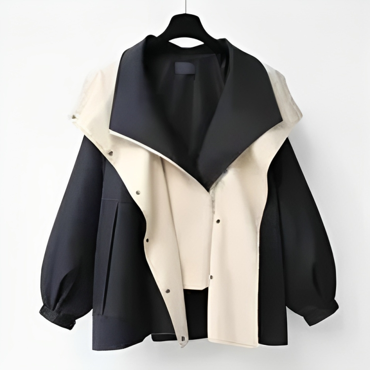 Stylish Women's Waterproof Windbreaker Jacket with Layered Hood - Lightweight Casual Coats for Unpredictable Weather