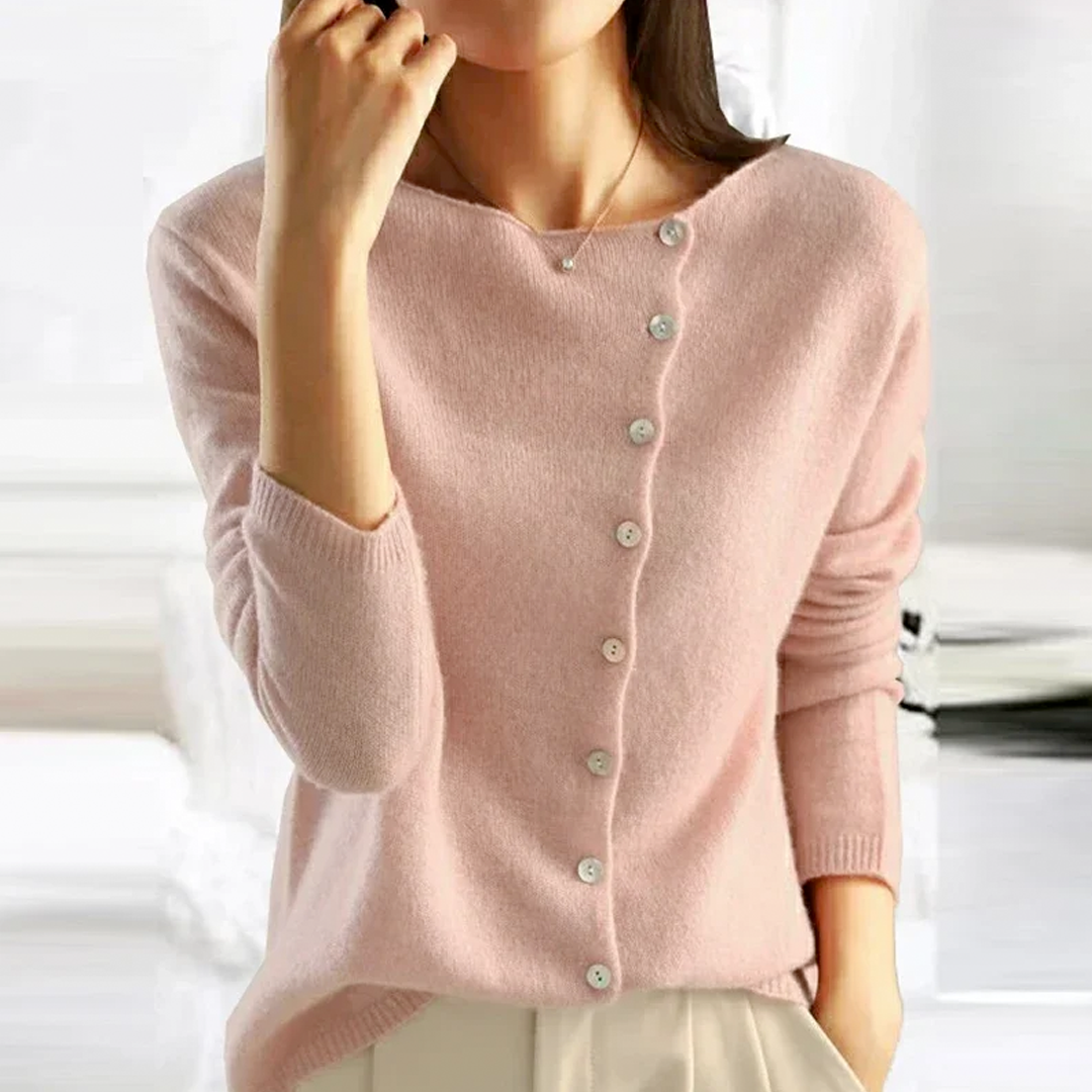 Women's Black Cardigan - Cozy Knit Wool Sweater, Elegant Layering for Any Occasion