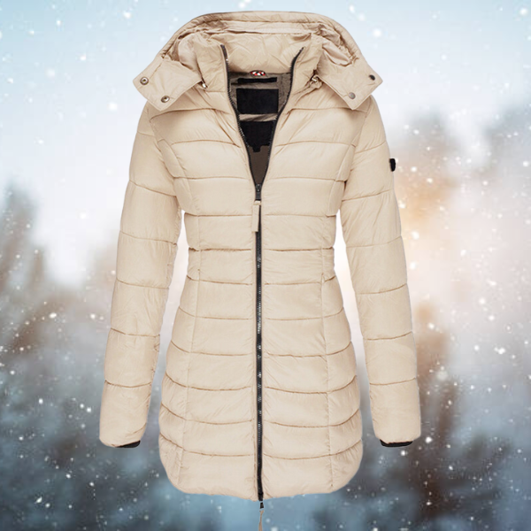 Women's Black Insulated Puffer Jacket with Hood – Warm Winter Coat for Cold Weather