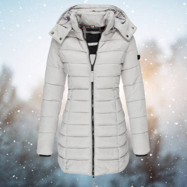 Women's Black Insulated Puffer Jacket with Hood – Warm Winter Coat for Cold Weather