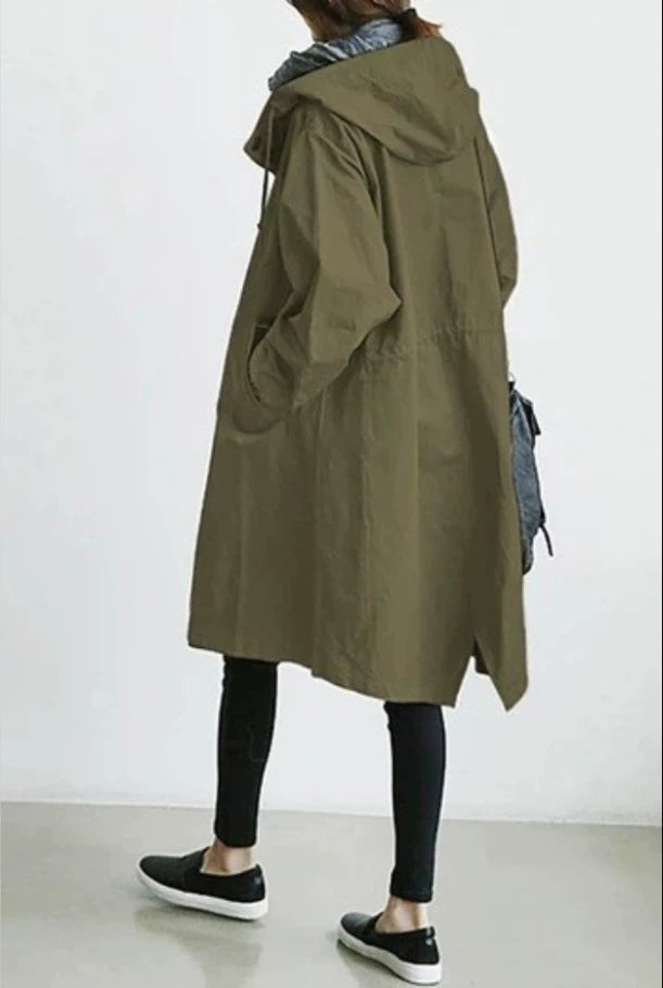 Women's Lightweight Hooded Rain Jacket - Waterproof Outdoor Activewear Coat for Casual and Travel