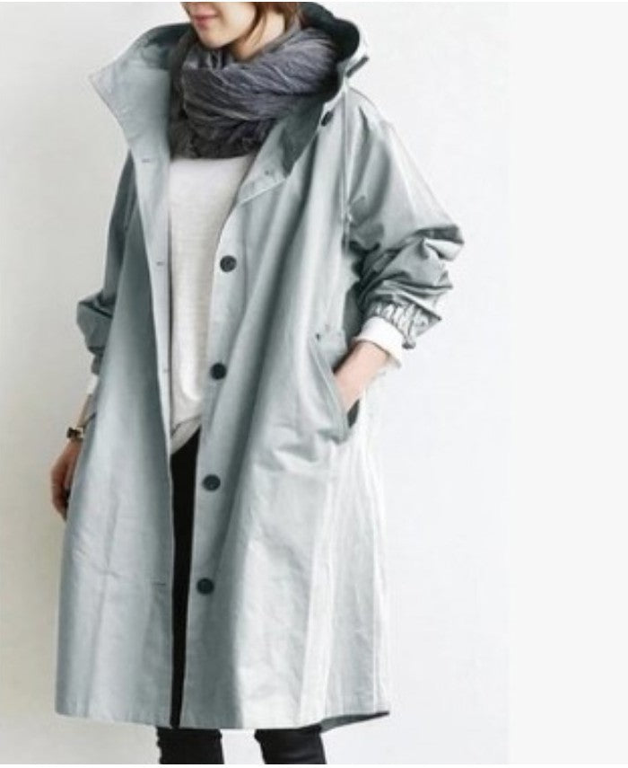 Women's Lightweight Hooded Rain Jacket - Waterproof Outdoor Activewear Coat for Casual and Travel