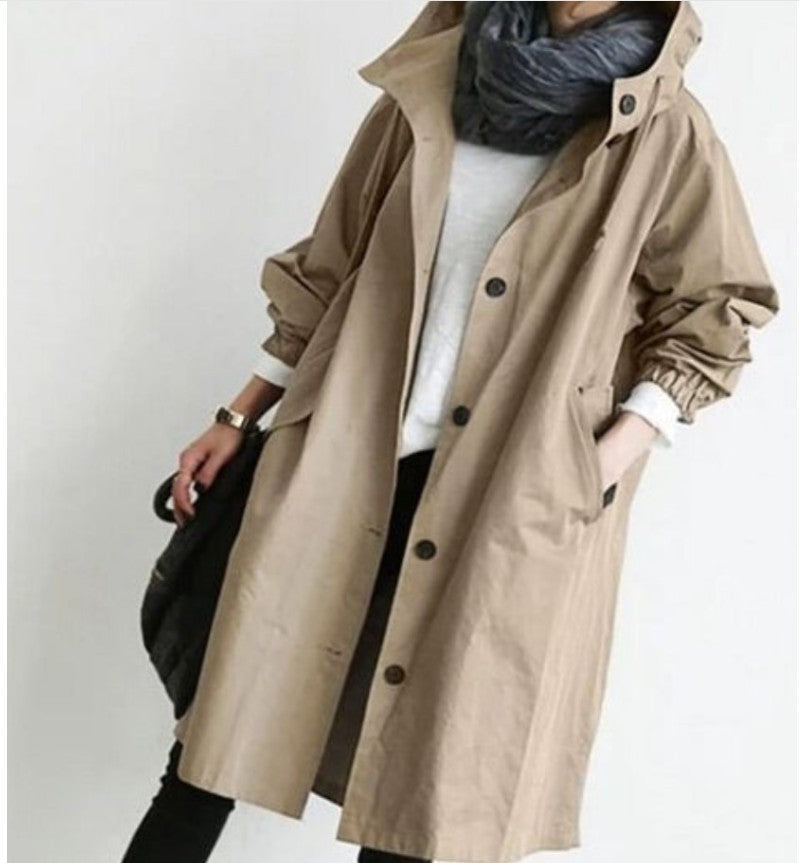 Women's Lightweight Hooded Rain Jacket - Waterproof Outdoor Activewear Coat for Casual and Travel