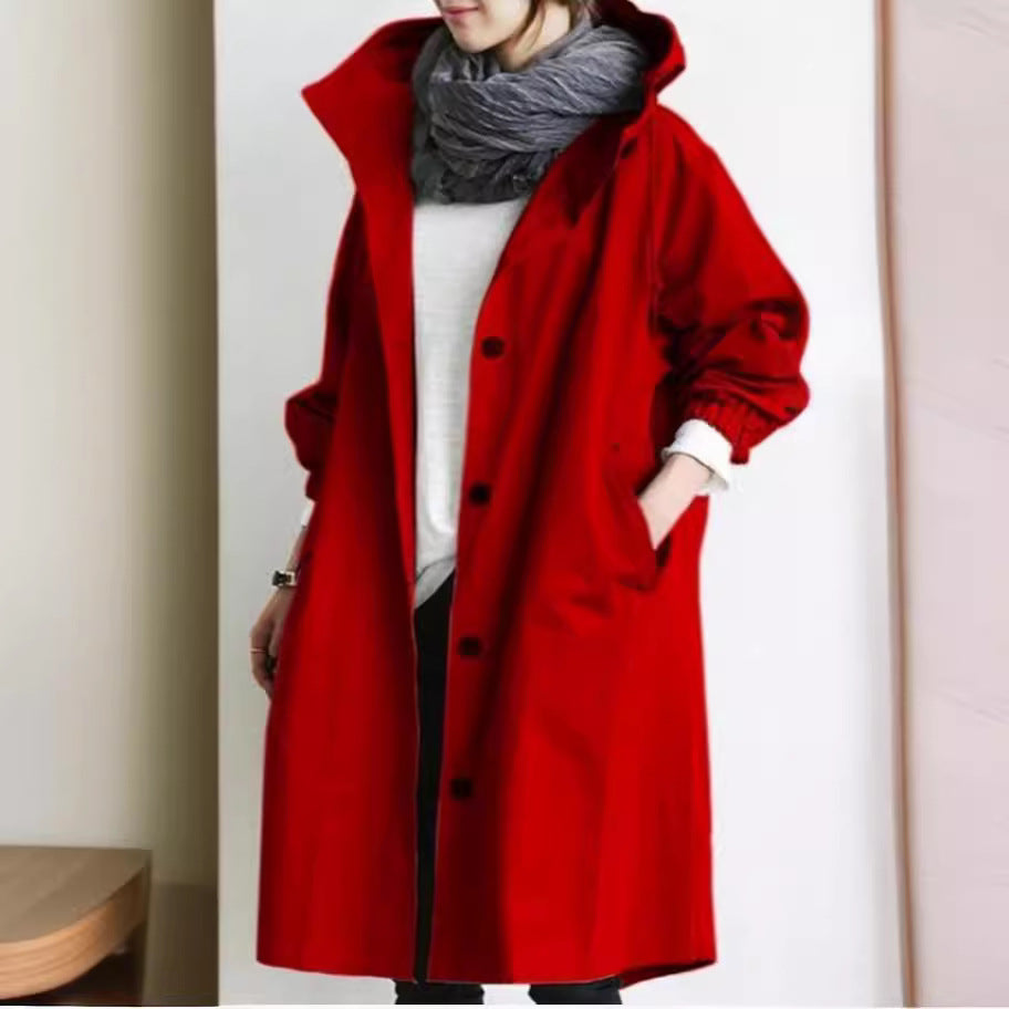 Women's Lightweight Hooded Rain Jacket - Waterproof Outdoor Activewear Coat for Casual and Travel