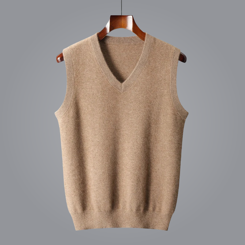 Vest for Men, Soft Tailored Fit with V-Neckline – Elegant Layering Piece for Year-Round Style