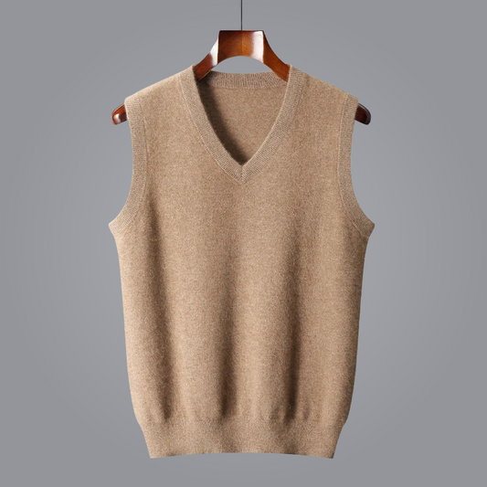Vest for Men, Soft Tailored Fit with V-Neckline – Elegant Layering Piece for Year-Round Style