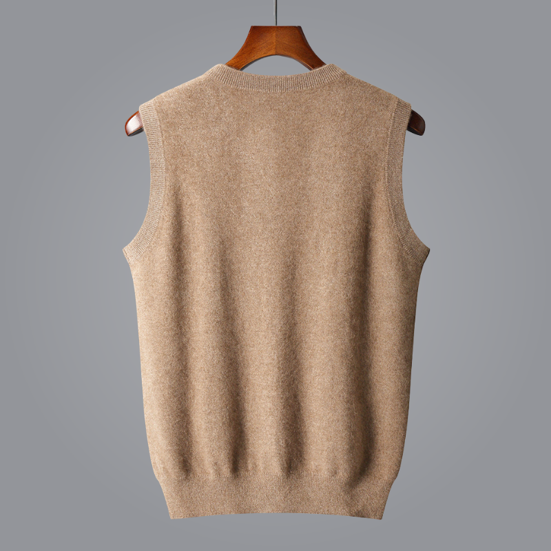 Vest for Men, Soft Tailored Fit with V-Neckline – Elegant Layering Piece for Year-Round Style