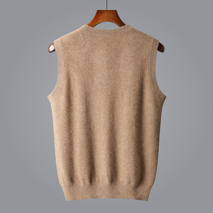 Vest for Men, Soft Tailored Fit with V-Neckline – Elegant Layering Piece for Year-Round Style