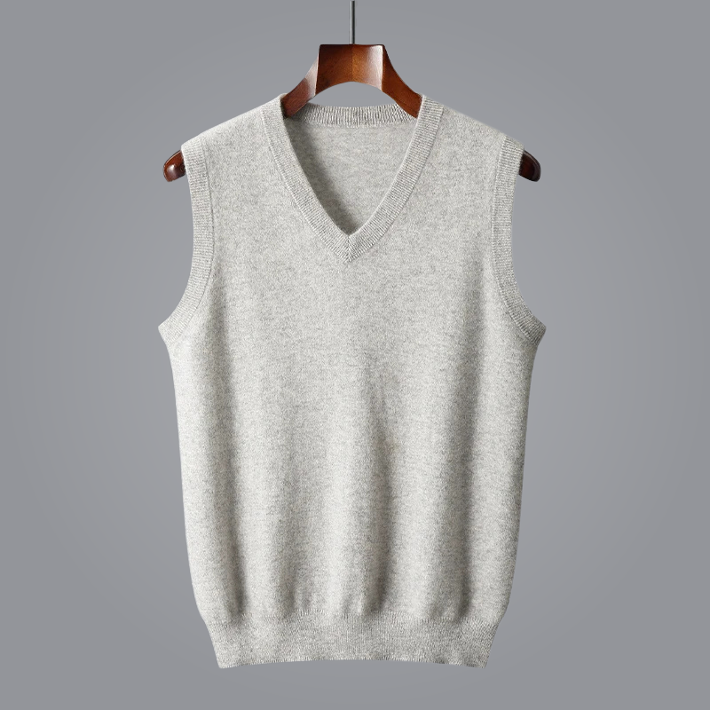Vest for Men, Soft Tailored Fit with V-Neckline – Elegant Layering Piece for Year-Round Style