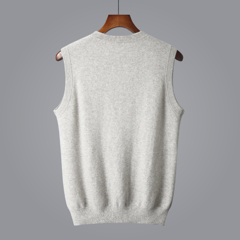 Vest for Men, Soft Tailored Fit with V-Neckline – Elegant Layering Piece for Year-Round Style