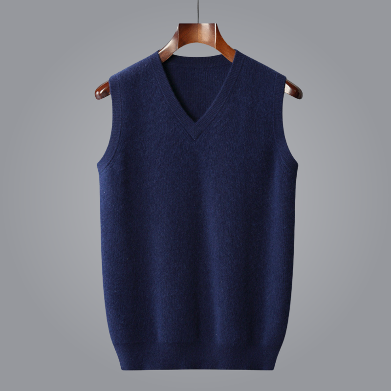 Vest for Men, Soft Tailored Fit with V-Neckline – Elegant Layering Piece for Year-Round Style