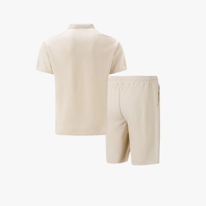 Cobalt Men's Co-ord Set | 100% Cotton Polo and Drawstring Shorts
