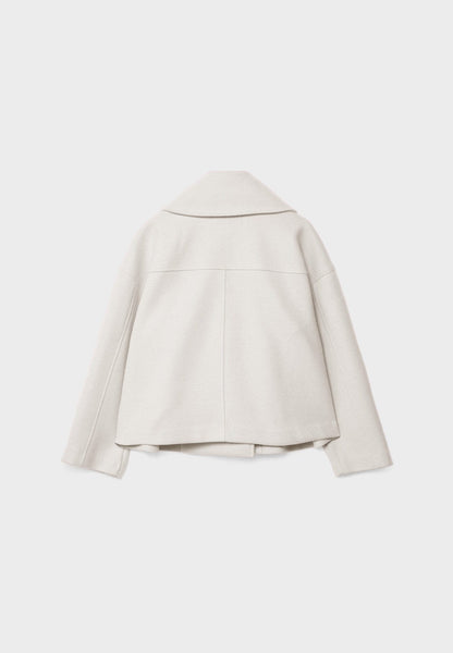 Cropped Women's Double-Breasted Winter Jacket with Wide Lapels – Stylish and Cozy Outerwear for Women