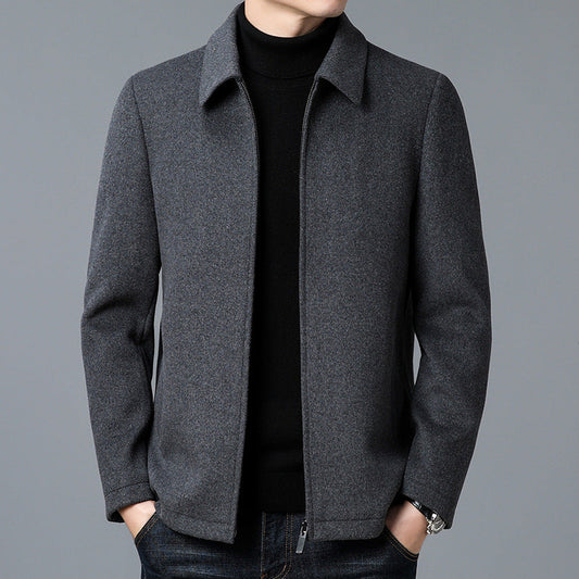 Heavyweight Wool Jacket for Men – Minimalist Design, Thermal Lining, Versatile Outerwear for Everyday Comfort