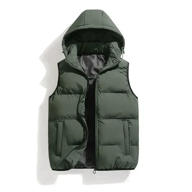 Men's Vest with Removable Hood