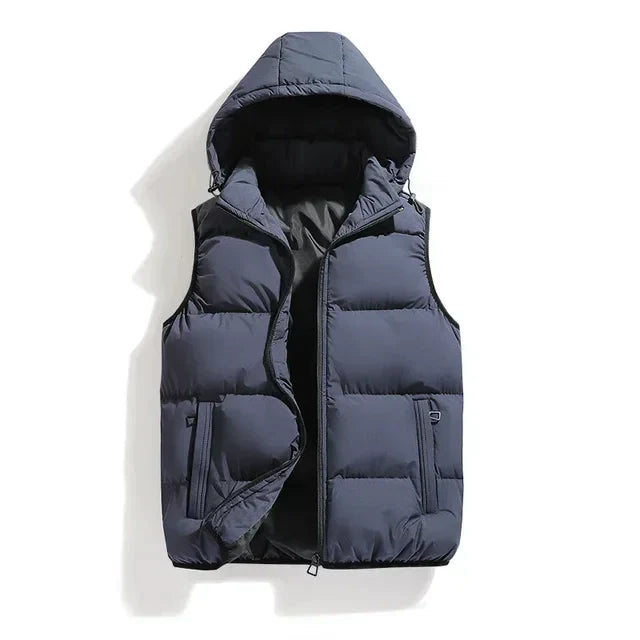 Men's Vest with Removable Hood