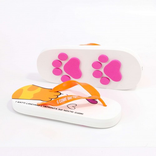 Dark brown cat paw slippers